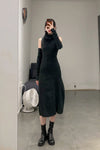 marc le bihan turtleneck dress 21962 E23 black